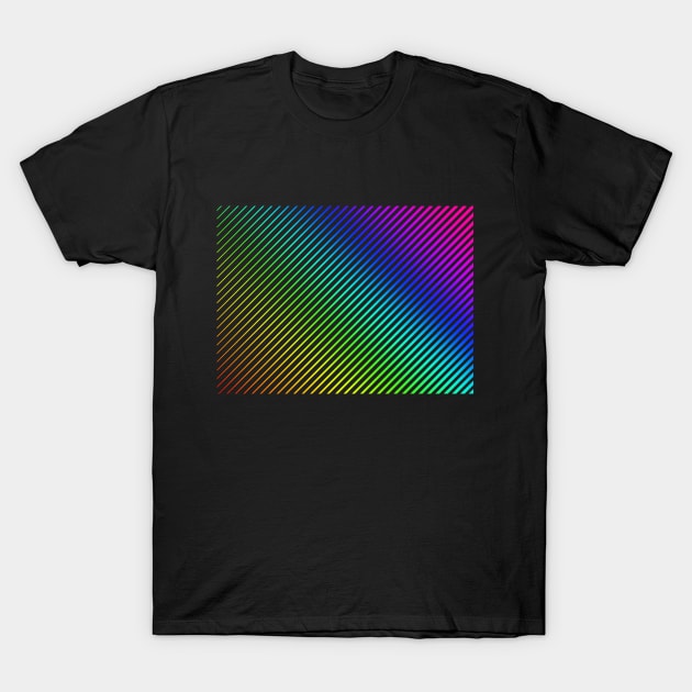 DIAGONAL STRIPES, RAINBOW COLOURS T-Shirt by CliffordHayes